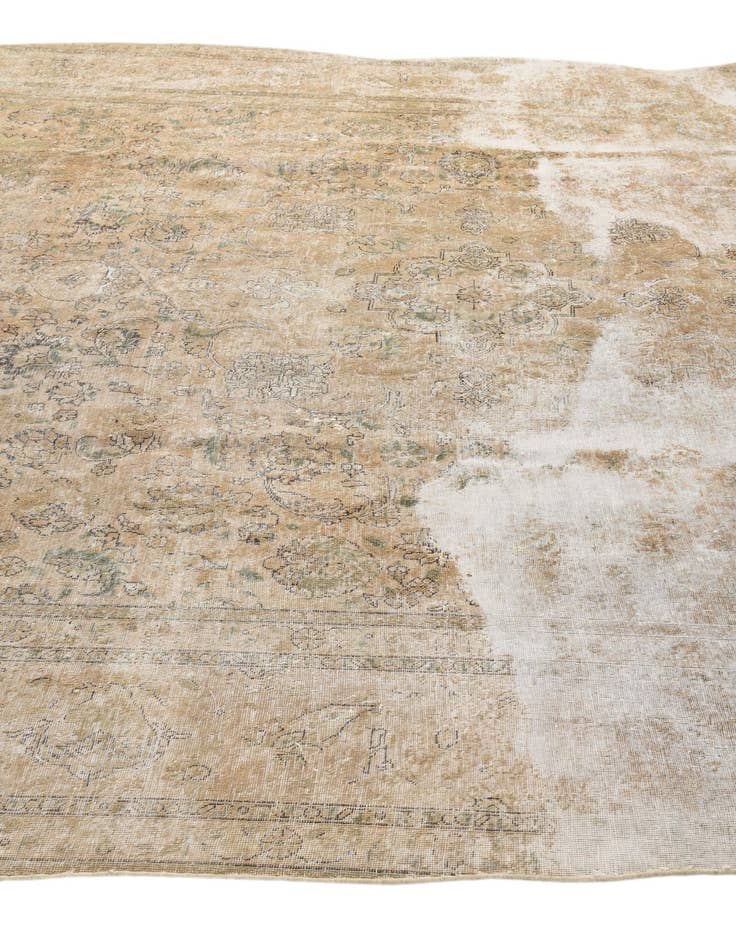 Detail image of  9' 7 x 13'  Hand Knotted Ultra Vintage Persian Wool Rug