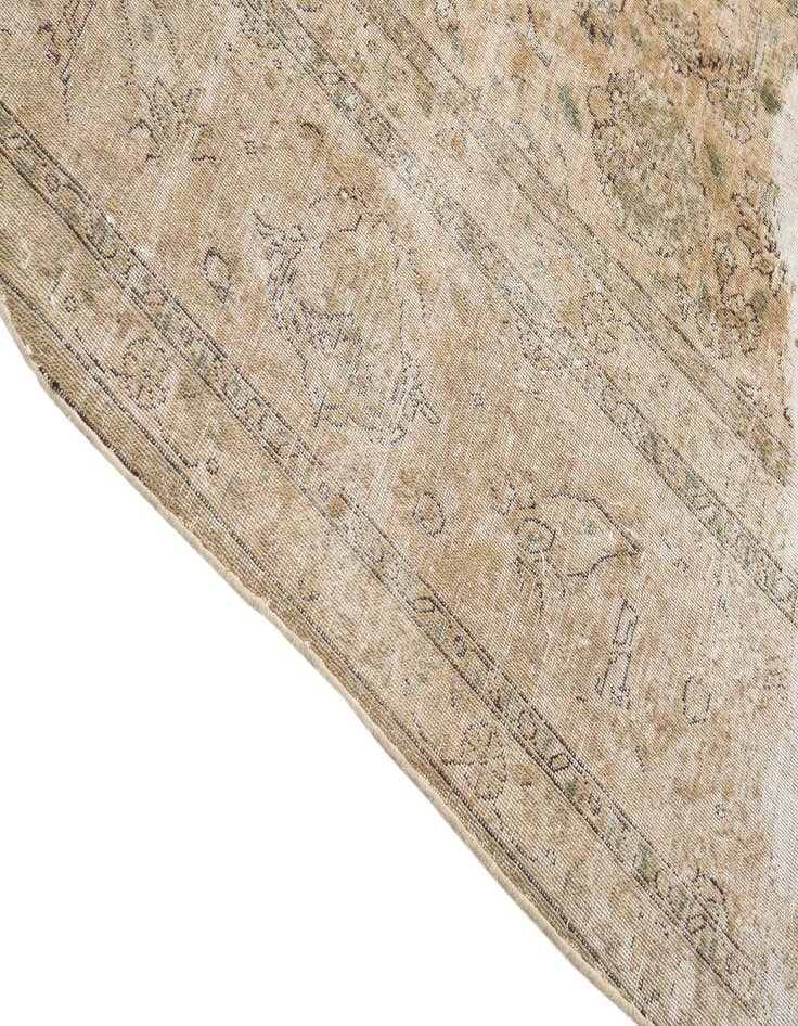 Detail image of  9' 7 x 13'  Hand Knotted Ultra Vintage Persian Wool Rug