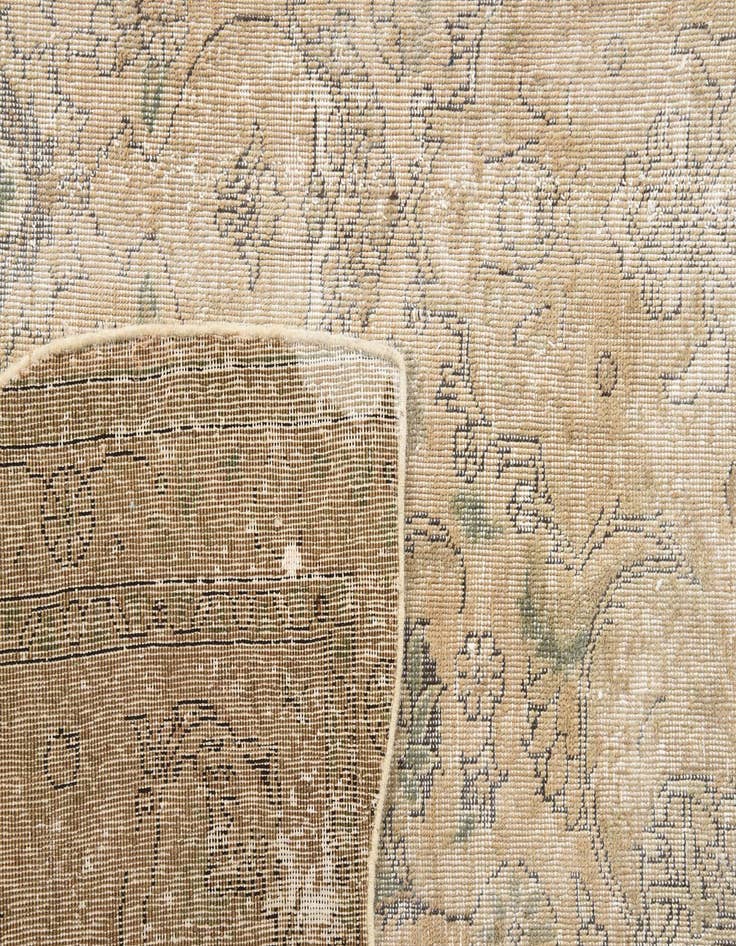 Detail image of  9' 7 x 13'  Hand Knotted Ultra Vintage Persian Wool Rug