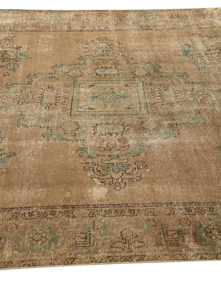 Detail image of  6' 4 x 9' 8  Hand Knotted Ultra Vintage Persian Wool Rug