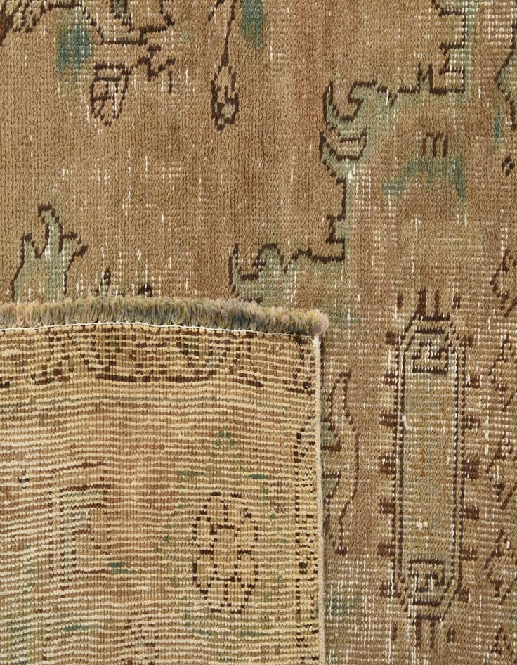 Detail image of  6' 4 x 9' 8  Hand Knotted Ultra Vintage Persian Wool Rug