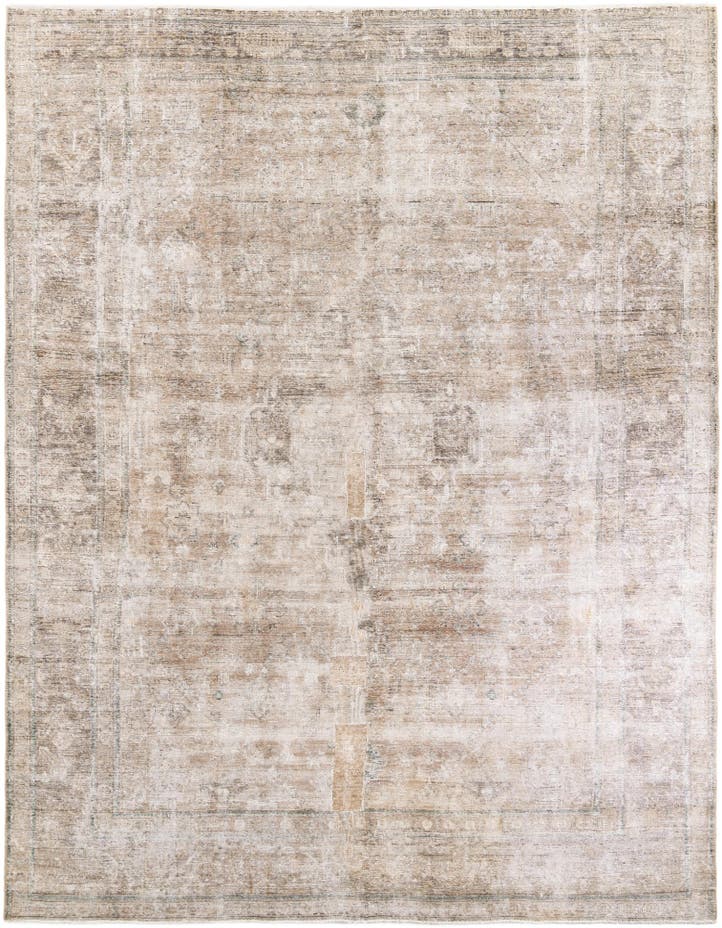  9' 7 x 13'  Hand Knotted Ultra Vintage Persian W...