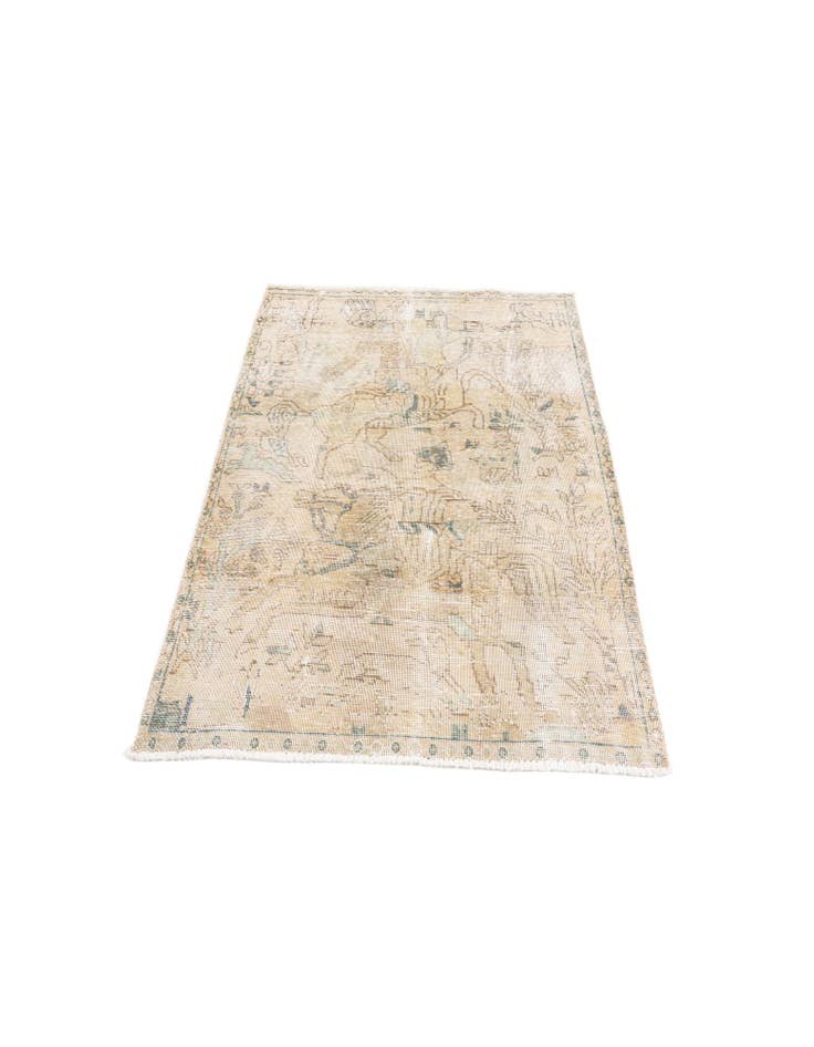 Detail image of  3' x 4' 7  Hand Knotted Ultra Vintage Persian Wool Rug