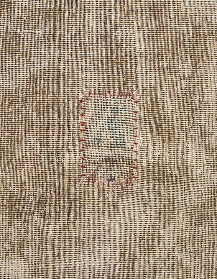 Detail image of  5' 6 x 9' 5  Hand Knotted Ultra Vintage Persian Wool Rug