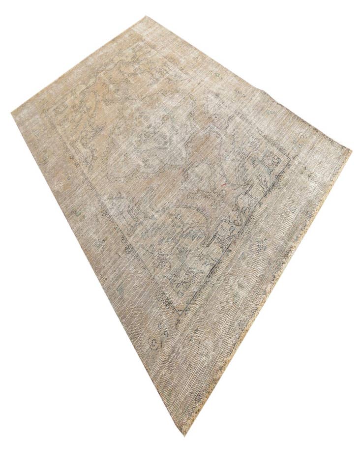 Detail image of  6' 2 x 9' 2  Hand Knotted Ultra Vintage Persian Wool Rug