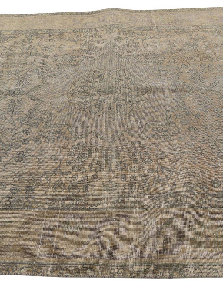 Detail image of  6' 6 x 9' 6  Hand Knotted Ultra Vintage Persian Wool Rug