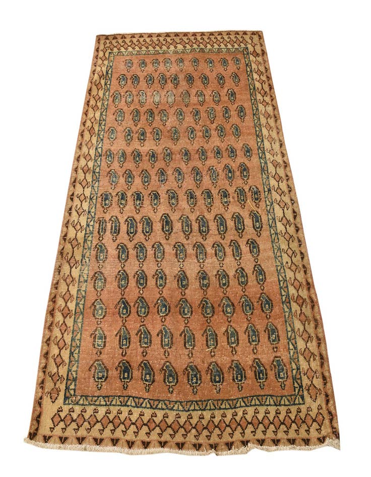 Detail image of  4' 5 x 5' 10  Hand Knotted Ultra Vintage Persian Wool Rug