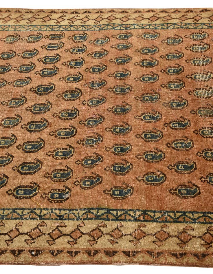 Detail image of  4' 5 x 5' 10  Hand Knotted Ultra Vintage Persian Wool Rug