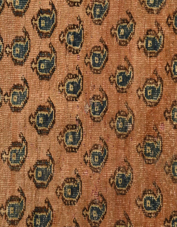 Detail image of  4' 5 x 5' 10  Hand Knotted Ultra Vintage Persian Wool Rug