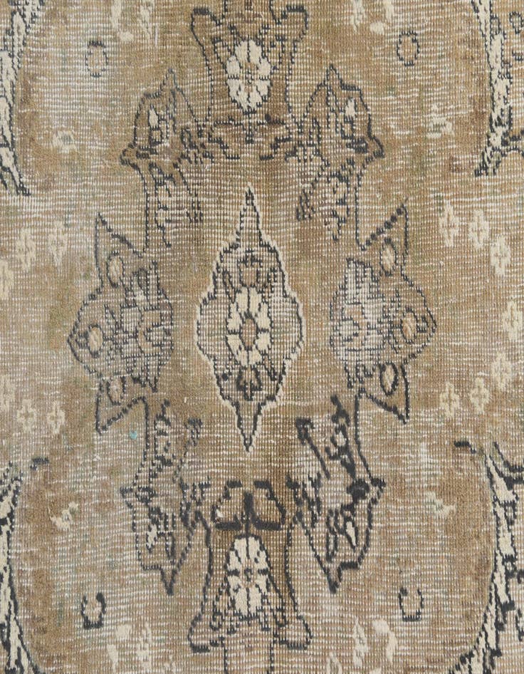 Detail image of  6' 10 x 9'  Hand Knotted Ultra Vintage Persian Wool Rug