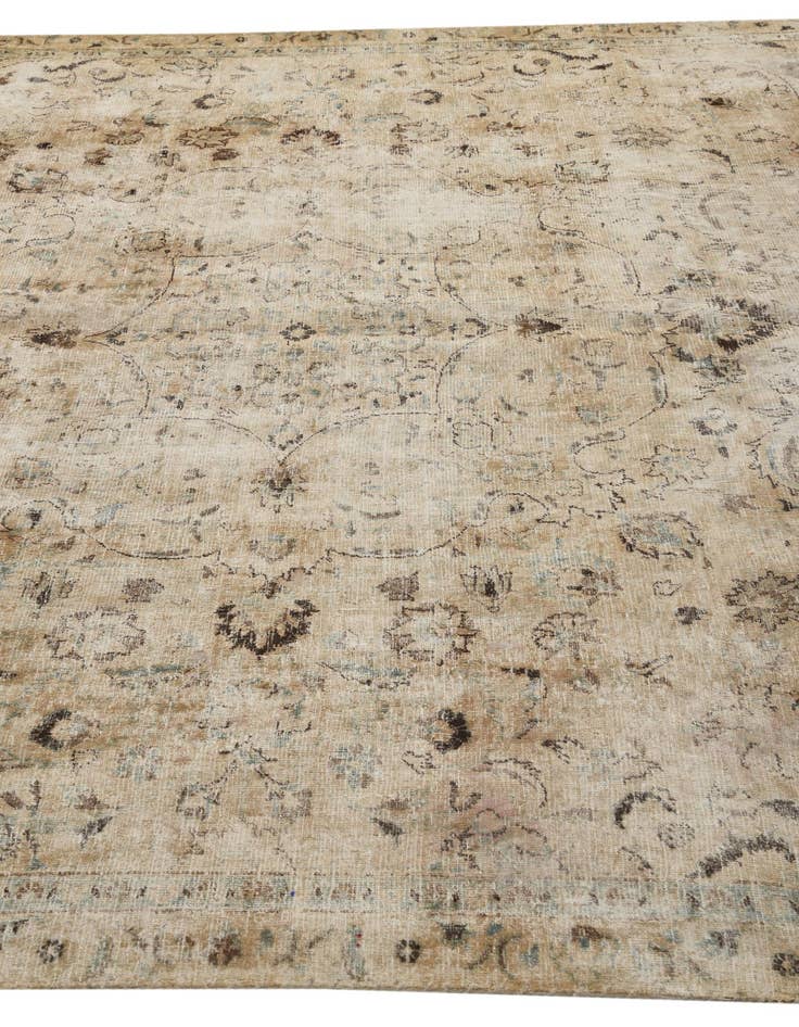 Detail image of  7' 3 x 10' 5  Hand Knotted Ultra Vintage Persian Wool Rug
