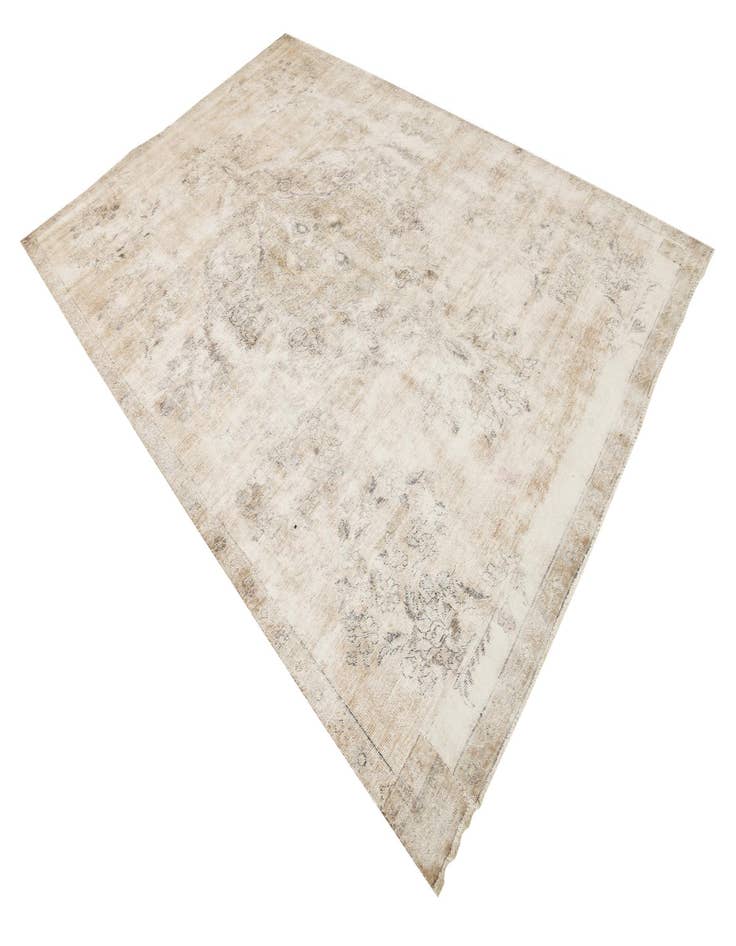 Detail image of  7' x 10' 5  Hand Knotted Ultra Vintage Persian Wool Rug