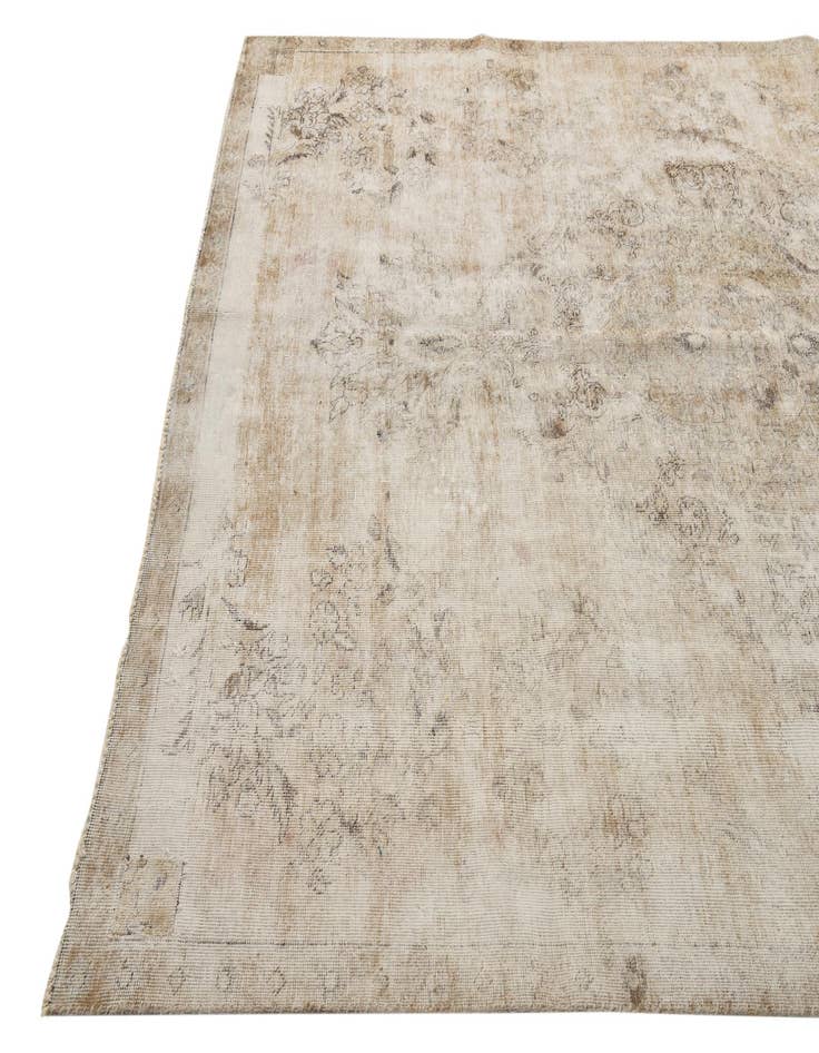 Detail image of  7' x 10' 5  Hand Knotted Ultra Vintage Persian Wool Rug