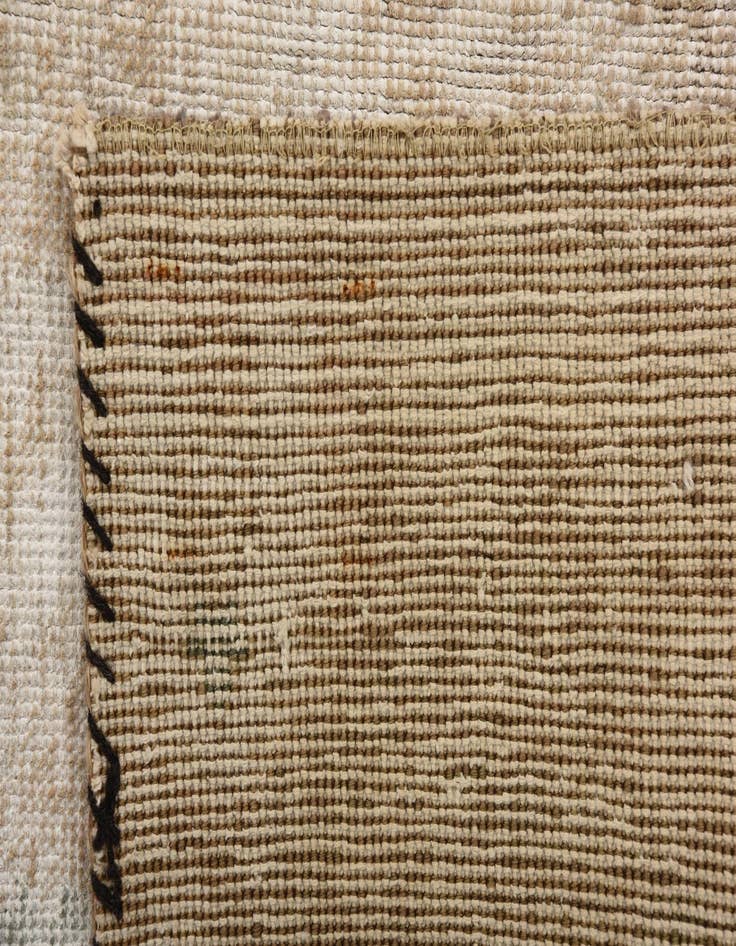 Detail image of  5' 10 x 9'  Hand Knotted Ultra Vintage Persian Wool Rug