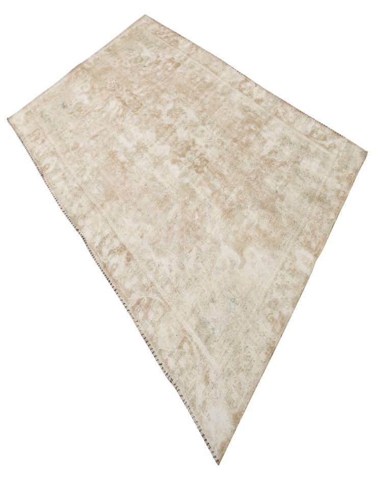 Detail image of  5' 10 x 9'  Hand Knotted Ultra Vintage Persian Wool Rug