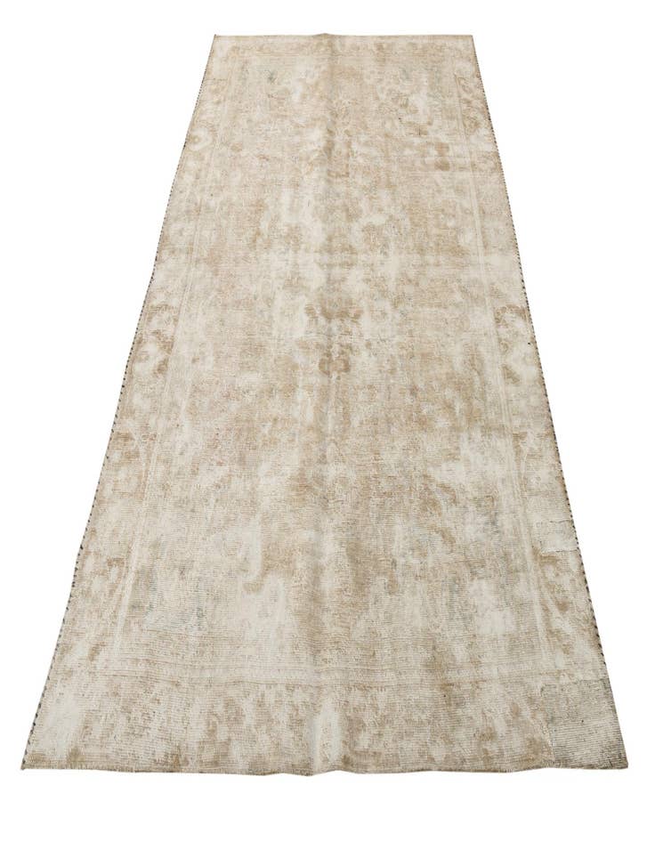 Detail image of  5' 10 x 9'  Hand Knotted Ultra Vintage Persian Wool Rug