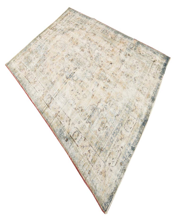 Detail image of  6' 5 x 9' 1  Hand Knotted Ultra Vintage Persian Wool Rug