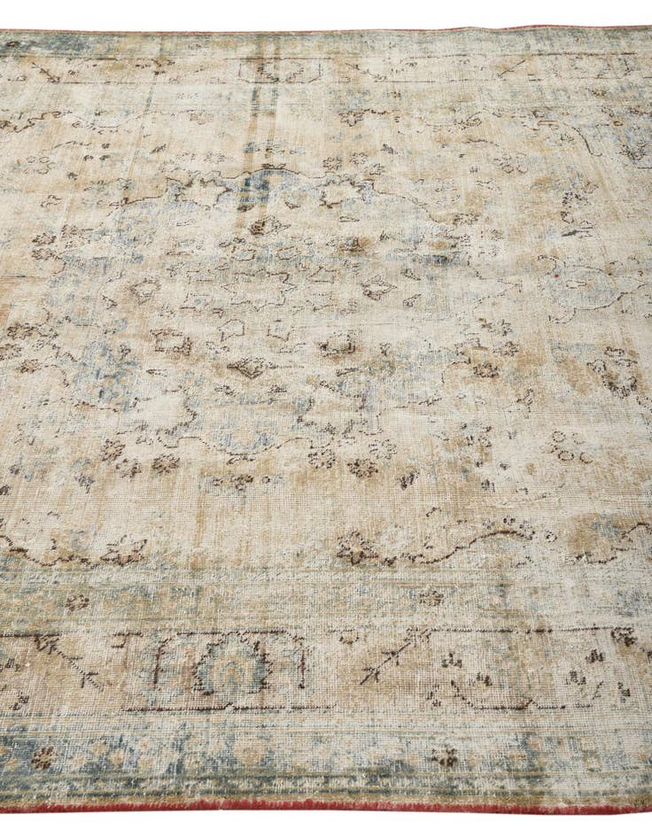 Detail image of  6' 5 x 9' 1  Hand Knotted Ultra Vintage Persian Wool Rug