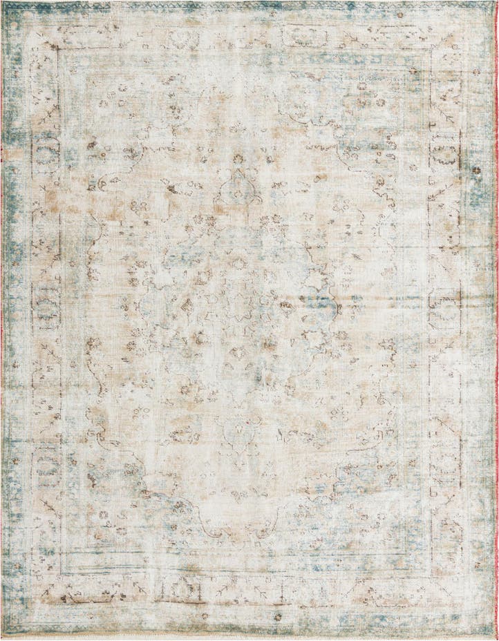  6' 5 x 9' 1  Hand Knotted Ultra Vintage Persian W...