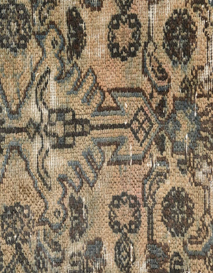 Detail image of  6' 2 x 9' 9  Hand Knotted Ultra Vintage Persian Wool Rug