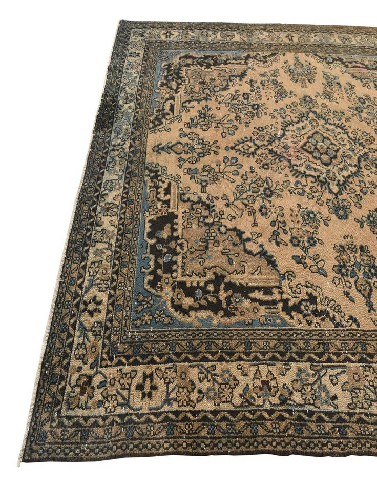 Detail image of  8' 5 x 11' 2  Hand Knotted Ultra Vintage Persian Wool Rug