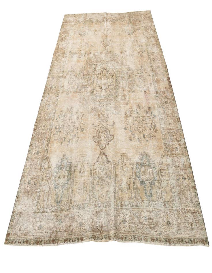 Detail image of  6' 10 x 10'  Hand Knotted Ultra Vintage Persian Wool Rug