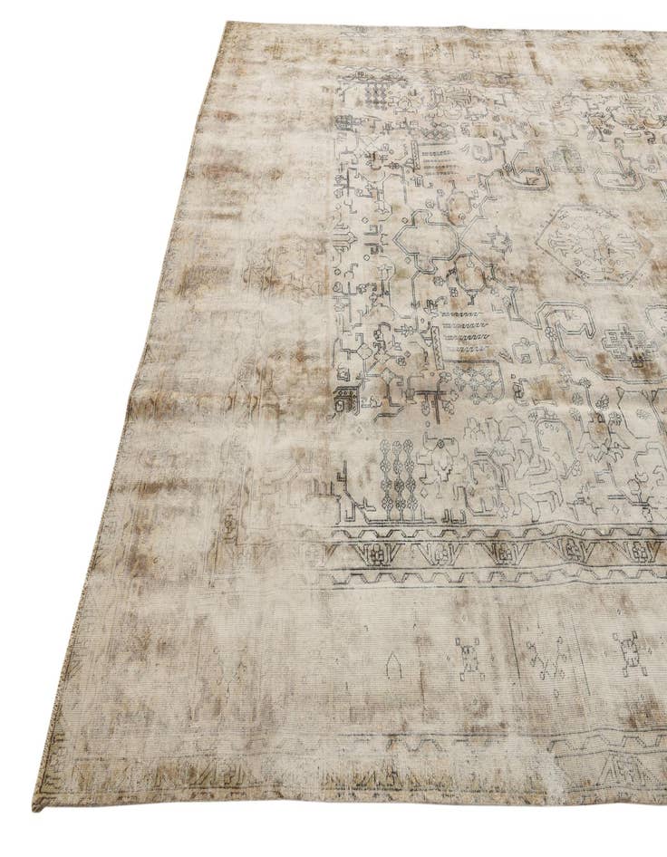 Detail image of  9' 4 x 12' 2  Hand Knotted Ultra Vintage Persian Wool Rug