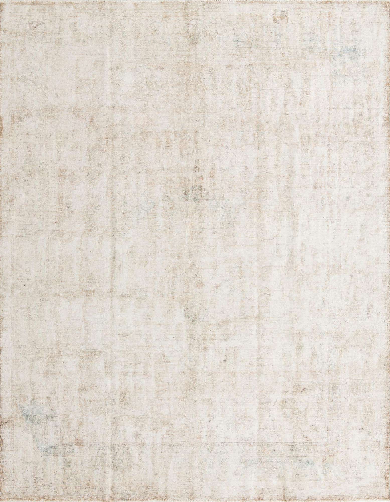 A 10x12 rectangular Ultra Vintage wool rug in shades of brown and tan, featuring a distressed Persian-inspired pattern.