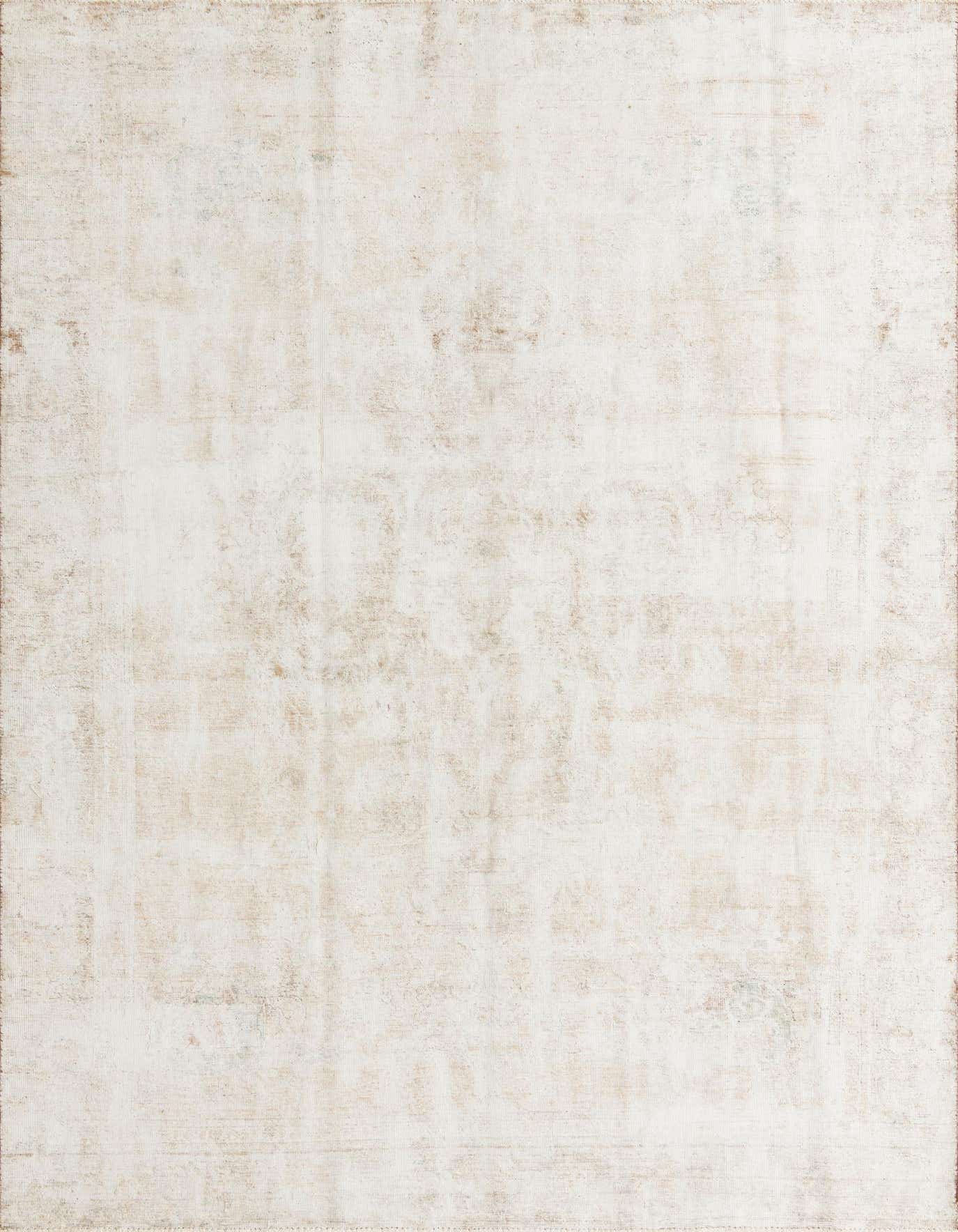 An 8x11 rectangular Ultra Vintage wool rug in shades of brown and tan, featuring a distressed Persian medallion pattern.