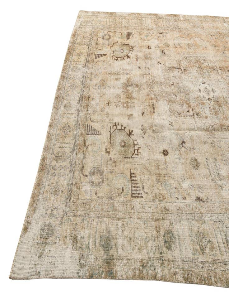 Detail image of  9' 7 x 12' 8  Hand Knotted Ultra Vintage Persian Wool Rug