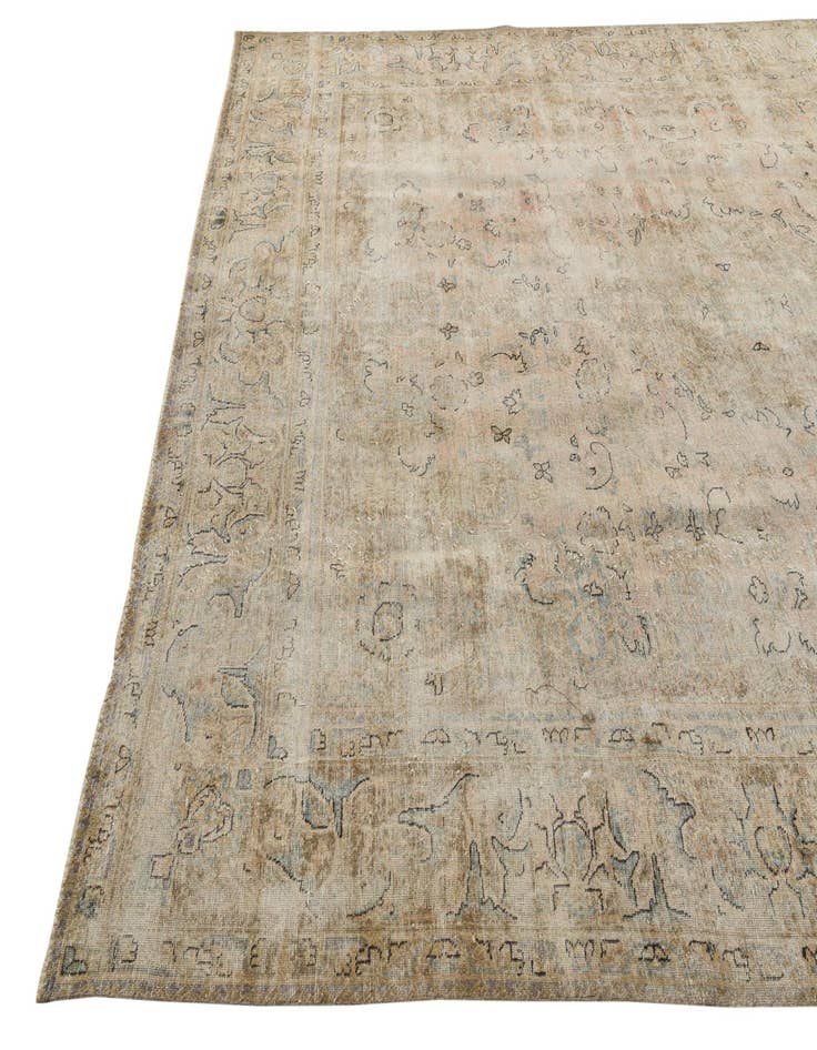 Detail image of  9' 3 x 12' 4  Hand Knotted Ultra Vintage Persian Wool Rug