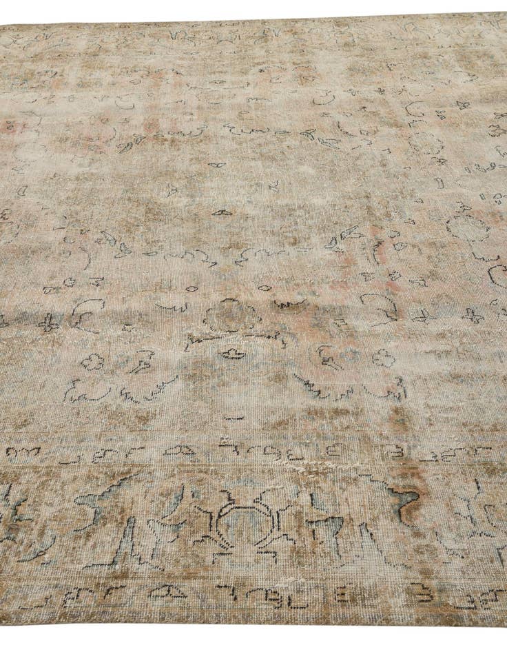 Detail image of  9' 3 x 12' 4  Hand Knotted Ultra Vintage Persian Wool Rug