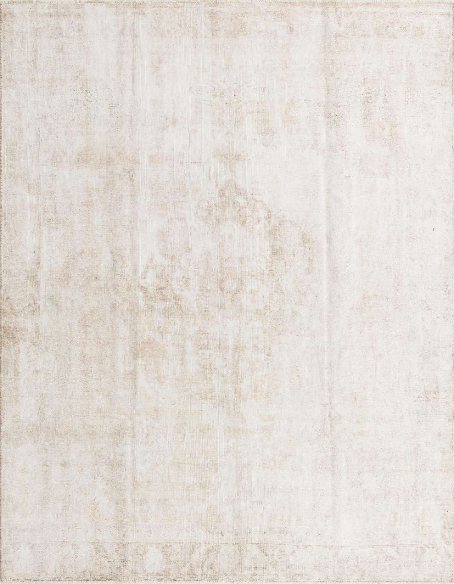 A 9x12 rectangular Ultra Vintage rug in shades of brown and tan, featuring a faded Persian medallion pattern.