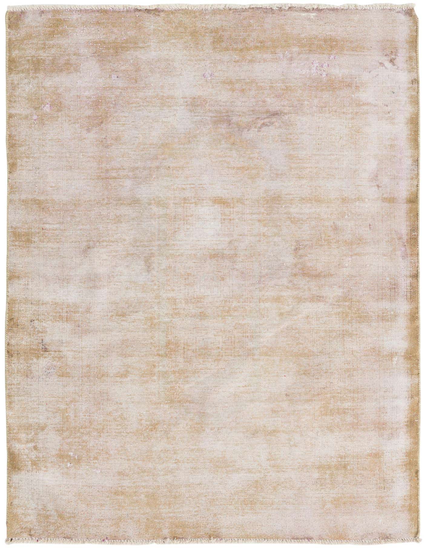 A 4x6 rectangular Ultra Vintage wool rug in shades of brown and tan, featuring a distressed Persian pattern.