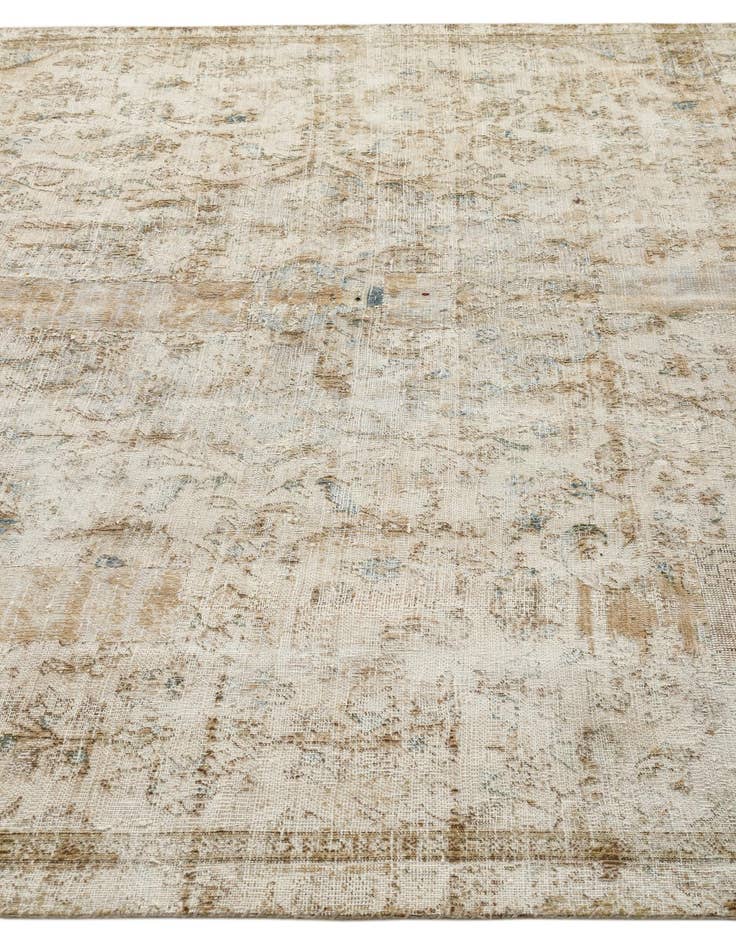 Detail image of  7' 1 x 10' 6  Hand Knotted Ultra Vintage Persian Wool Rug
