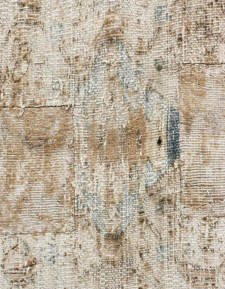 Detail image of  7' 1 x 10' 6  Hand Knotted Ultra Vintage Persian Wool Rug