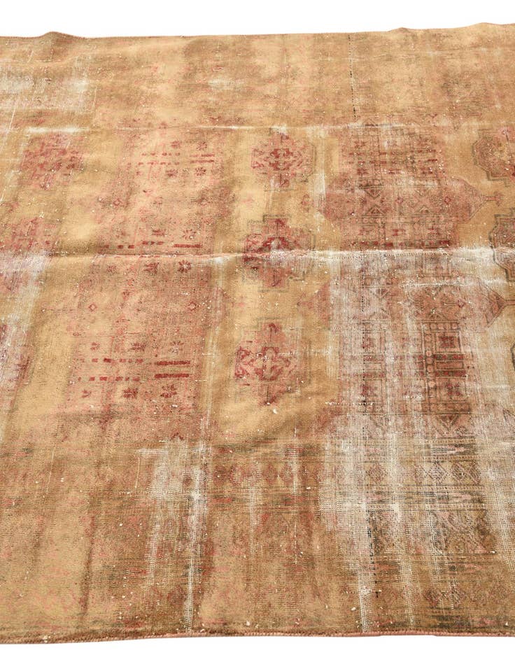 Detail image of  4' 10 x 7' 6  Hand Knotted Ultra Vintage Persian Wool Rug