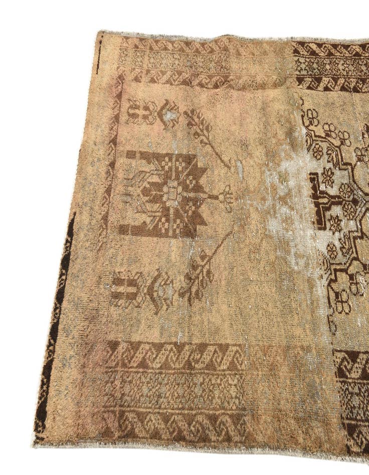 Detail image of  3' 10 x 6'  Hand Knotted Ultra Vintage Persian Wool Rug