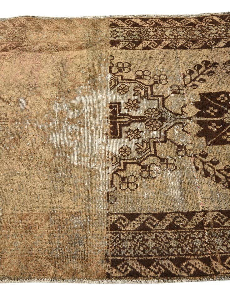 Detail image of  3' 10 x 6'  Hand Knotted Ultra Vintage Persian Wool Rug