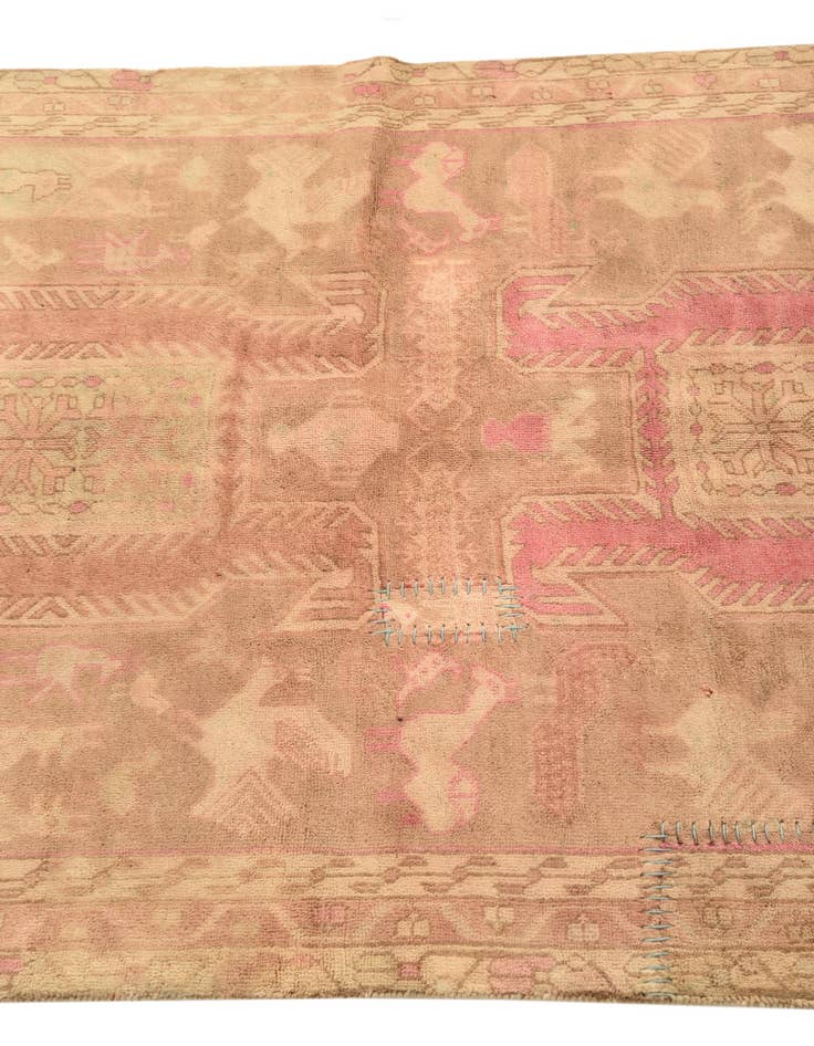 Detail image of  3' 7 x 6' 7  Hand Knotted Ultra Vintage Persian Wool Rug