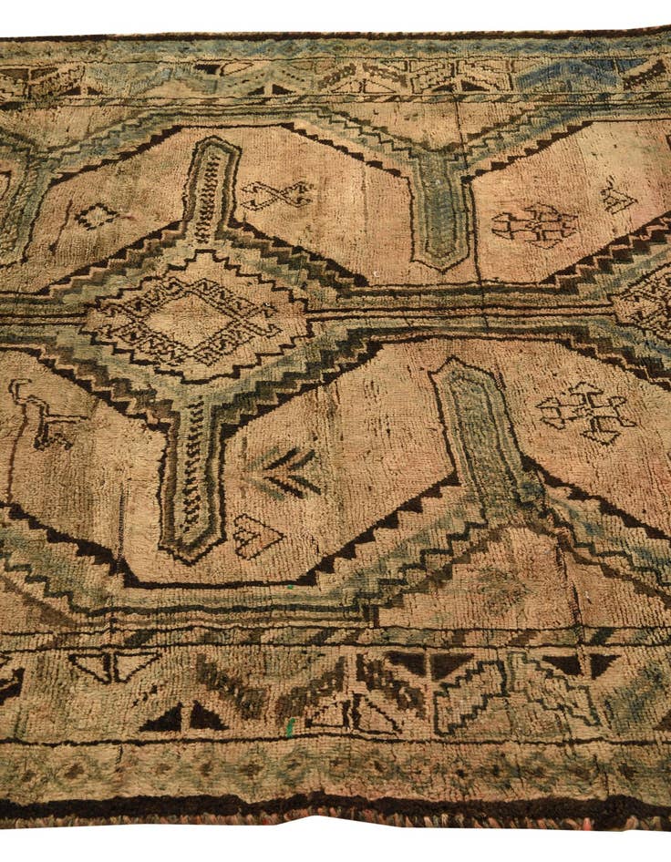 Detail image of  5' 2 x 9' 3  Hand Knotted Ultra Vintage Persian Wool Rug