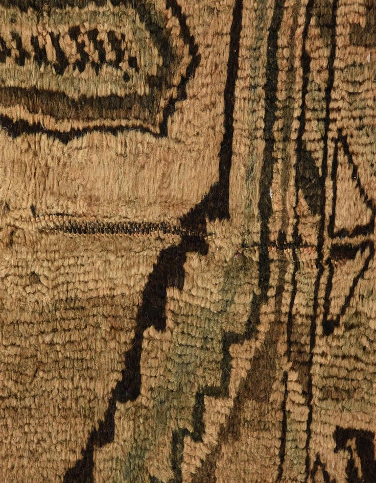 Detail image of  5' 2 x 9' 3  Hand Knotted Ultra Vintage Persian Wool Rug