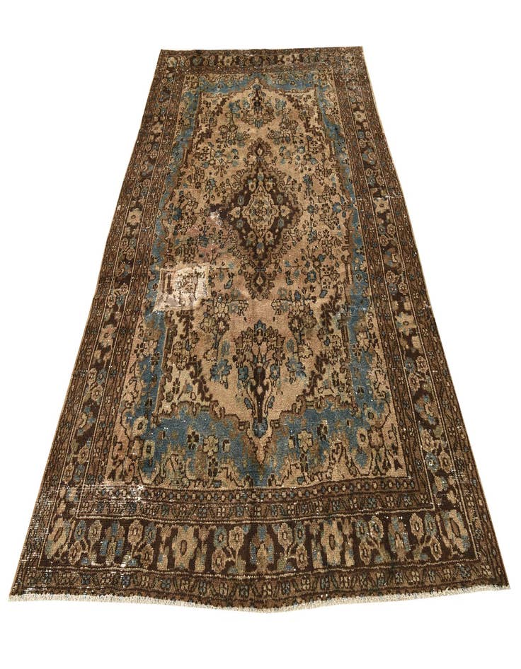 Detail image of  6' 8 x 9' 10  Hand Knotted Ultra Vintage Persian Wool Rug