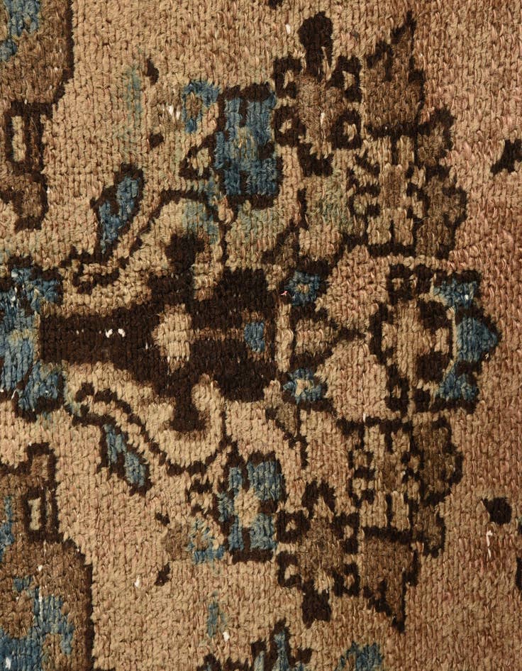 Detail image of  6' 8 x 9' 10  Hand Knotted Ultra Vintage Persian Wool Rug