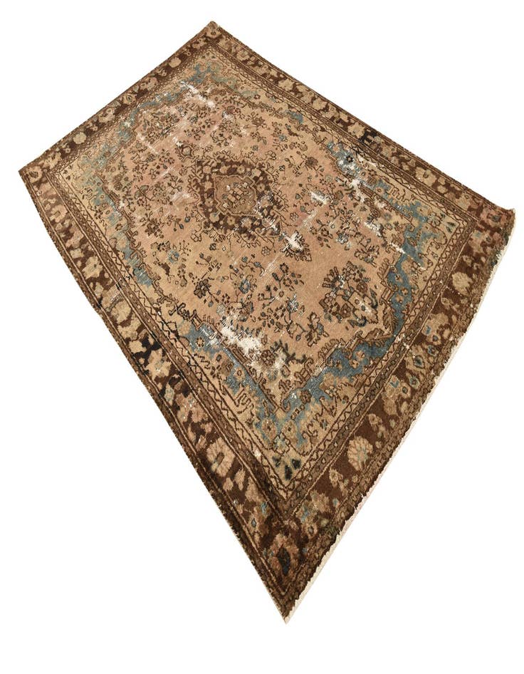 Detail image of  6' 9 x 9' 9  Hand Knotted Ultra Vintage Persian Wool Rug