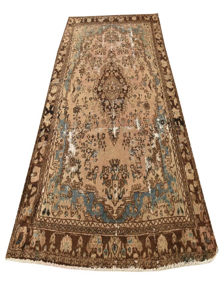 Detail image of  6' 9 x 9' 9  Hand Knotted Ultra Vintage Persian Wool Rug