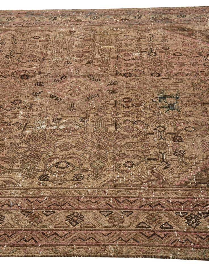 Detail image of  6' 6 x 9' 9  Hand Knotted Ultra Vintage Persian Wool Rug
