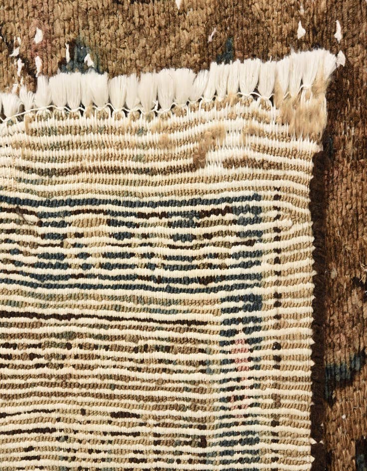 Detail image of  7' x 10' 4  Hand Knotted Ultra Vintage Persian Wool Rug
