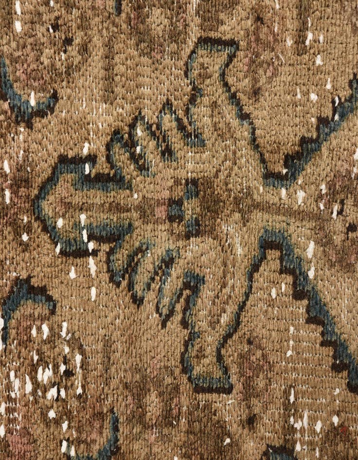 Detail image of  7' x 10' 4  Hand Knotted Ultra Vintage Persian Wool Rug
