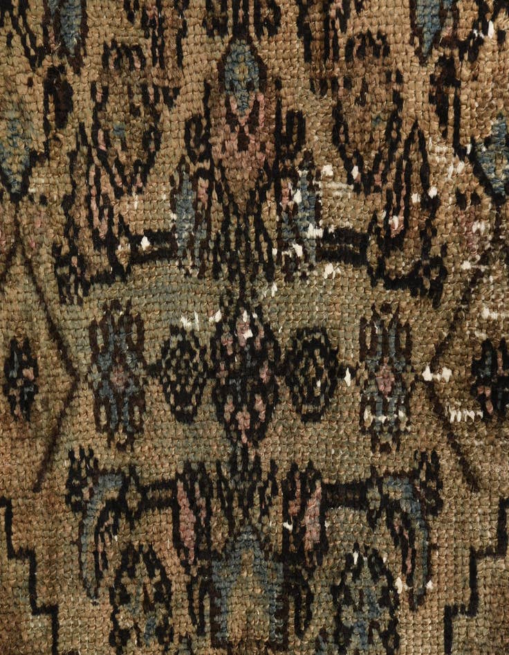 Detail image of  7' x 10' 4  Hand Knotted Ultra Vintage Persian Wool Rug